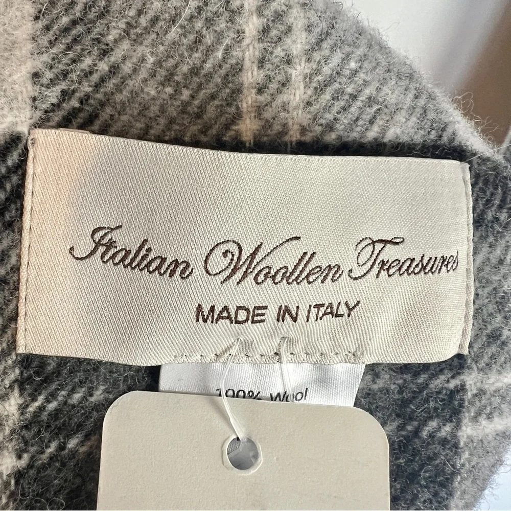 NEW Italian Woollen Treasures 100% Wool Scarf 11”x70”